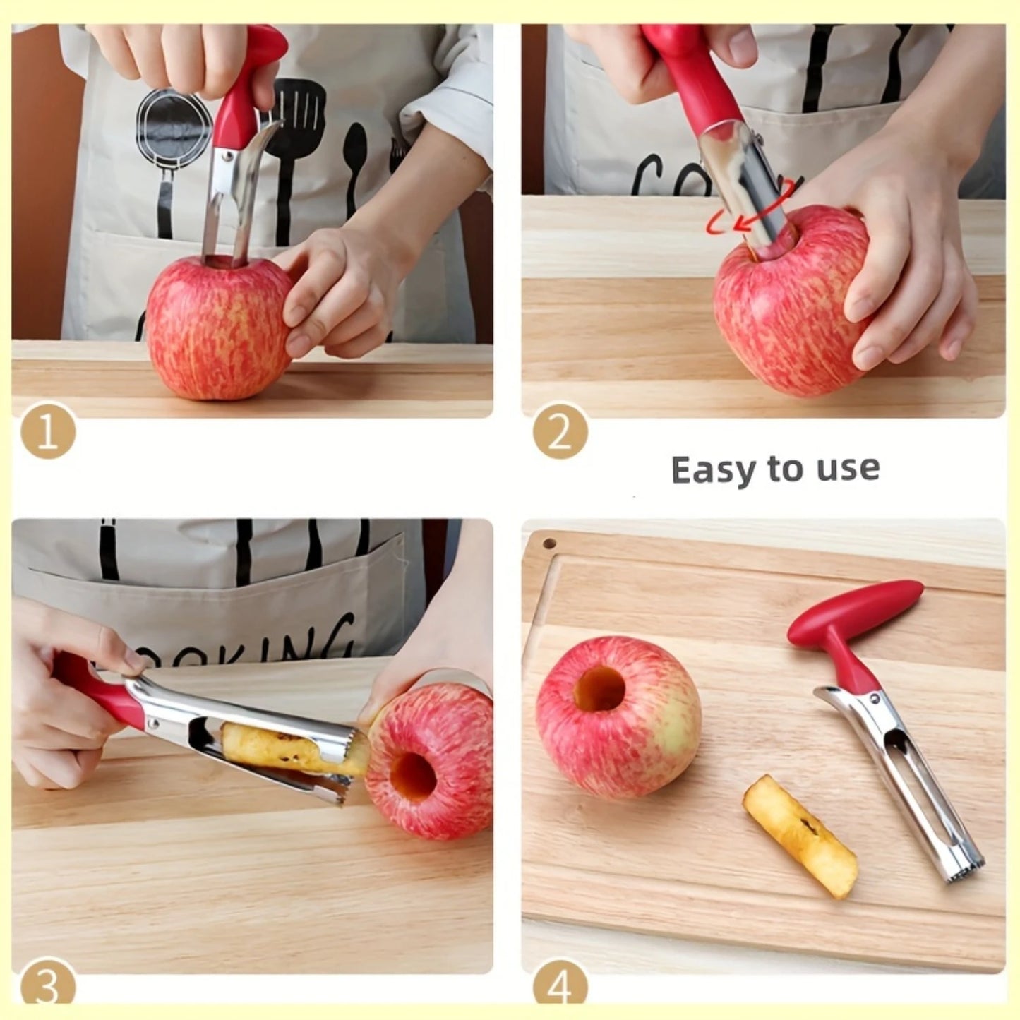 Stainless Steel Fruit Corer Set of 2 - Food Safe