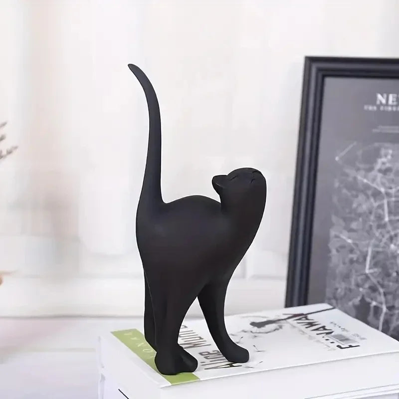 Resin Couples Cat Statues for Home Decorations Animal Figurine