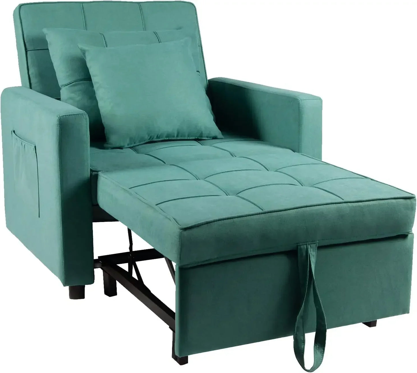 Sofa Bed Chair 3-in-1 Convertible, Lounger Sleeper, Single Recliner