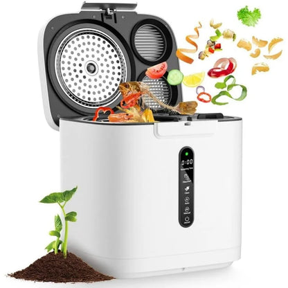 4L Electric Composter for Kitchen, Odorless/Auto-Cleaning/ 3 Modes LED Display