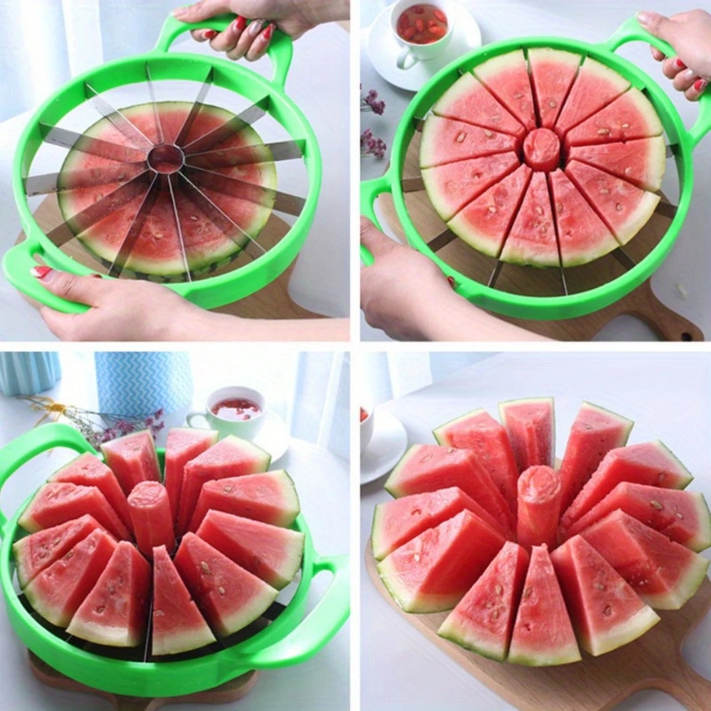 Stainless Steel Watermelon Slicer - Large Manual Cutter For Perfect Slices