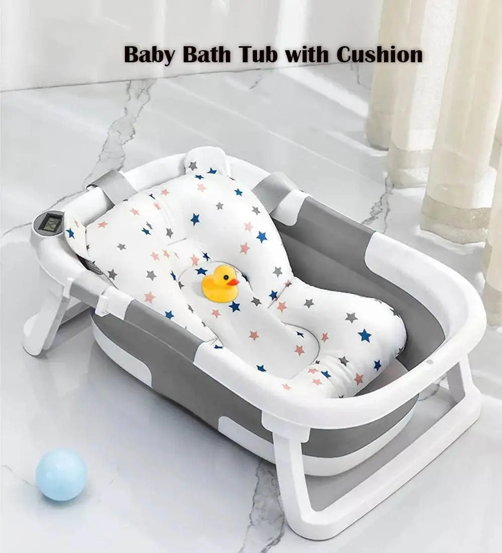 Baby Bathtub Real-Time Temperature Display Bathroom Basket Tub Foldable