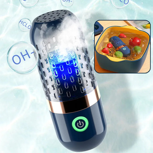 Vegetable Cleaning Machine Capsule Shape Portable Ultrasonic Wireless