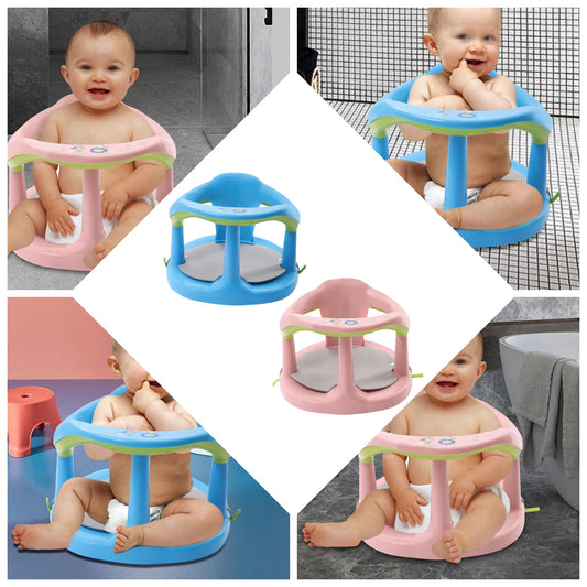 Blue/Pink Anti Slip Baby Bathtub Seat Baby Bath Seat for Tub