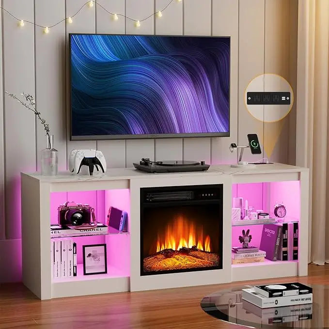 Electric Fireplace TV Stand-Led Entertainment Center