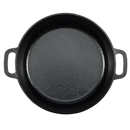 Cast Iron Dutch Oven Pot 7 Quart Pre-Seasoned High Heat Retention