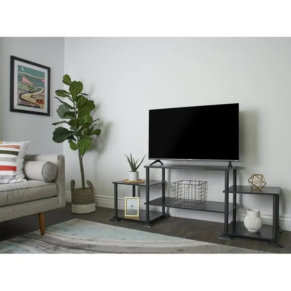 3-Cube TV Entertainment Center Holds up to 40" TVs True Black Oak